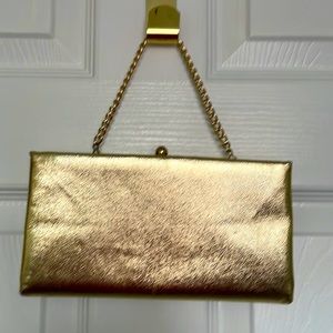Vintage Gold clutch with chain
